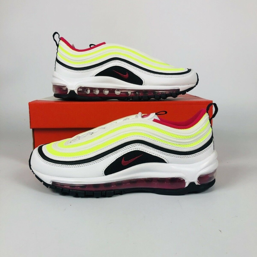 Nike Air Max 97 (GS) White Rush Pink Volt Black